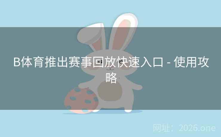 B体育推出赛事回放快速入口 - 使用攻略