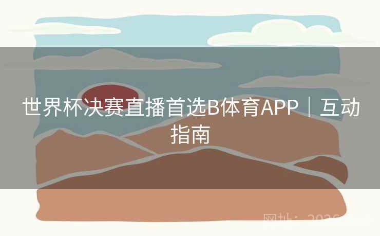 世界杯决赛直播首选B体育APP|互动指南